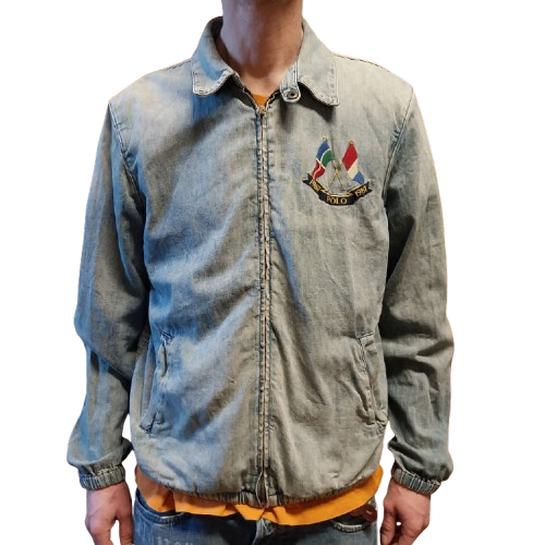 Polo Ralph Lauren Embroidered Cross Flags Denim Jacket